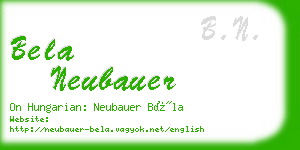 bela neubauer business card